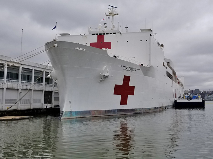 U.S. Navy Ship Comfort at dock